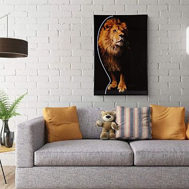 Lion Wall Art With Led Light