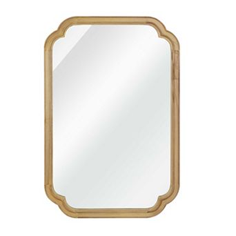 24" x 36" Solid Wood Frame Rectangle Mirror with Round Corner