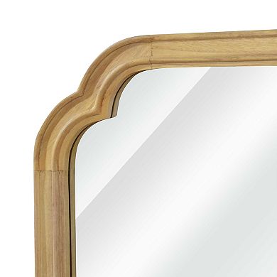 24" x 36" Solid Wood Frame Rectangle Mirror with Round Corner