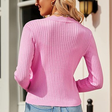 Womens Lightweight Knit Cardigan V Neck Long Sleeve Front Button Down Elegant Shrugs for Dresses