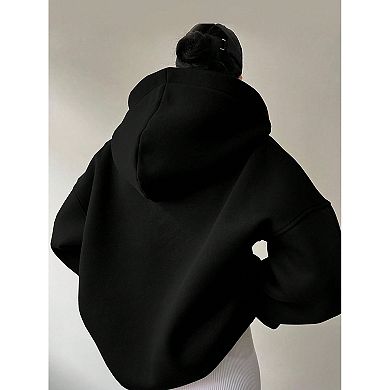 Women's Casual Hoodies Long Sleeve Loose Hooded Pullover Oversized Sweatshirt Fall Tops