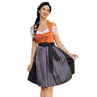Women's Oktoberfest Dress Costume German Dirndl Dress for Bavarian Oktoberfest Carnival Halloween