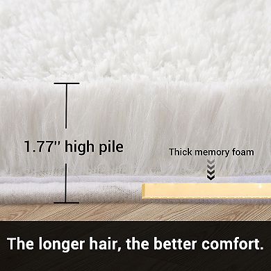 Fluffy Plush Shaggy Rug for Living Room Furry Fur Non Shedding Rug for Bedroom Playroom