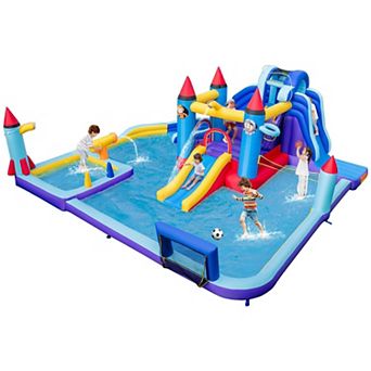 Rocket Themed Inflatable Water Slide Park