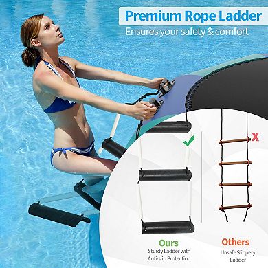 15 Feet Inflatable Splash Padded Water Bouncer Trampoline
