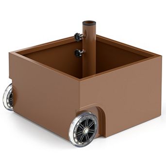 150 Pound Patio Umbrella Base Stand with Wheels and Planter
