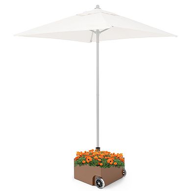 150 Pound Patio Umbrella Base Stand with Wheels and Planter