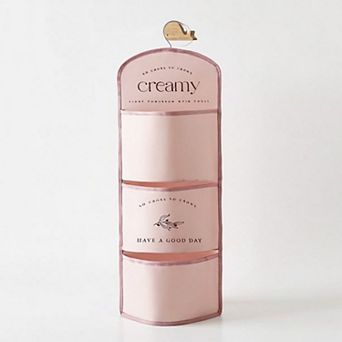 3-Pocket Hanging Wall Organizer with Printed Design and Metal Hook