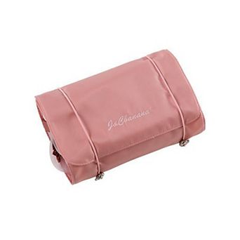 Foldable Travel Toiletry Bag with Multiple Clear Zip Compartments and Hanging Design