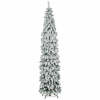 Whisen Christmas Trees with Snow Flocking, 1370 PE Branch Tips, 290 LED Lights, 11 Lighting Modes