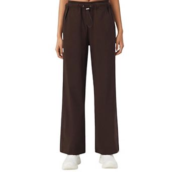 Women's High Waist Wide Leg Sweatpants with Adjustable Drawstring Waistband and Relaxed Fit