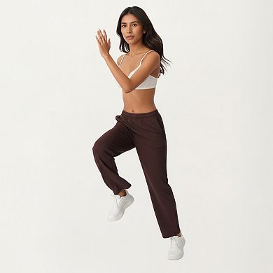 Women's High Waist Relaxed Fit Sweatpants with Elastic Waistband and Side Pockets