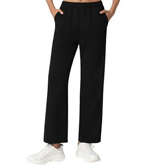 Women's High Waist Relaxed Fit Sweatpants with Elastic Waistband and Side Pockets