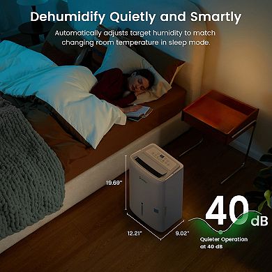 Waykar 80 Pint Dehumidifier, Up to 5,000 Sq. Ft