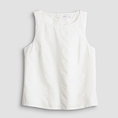 Petite Nine West Woven Shell Top