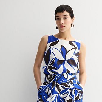 Petite Nine West Woven Shell Top