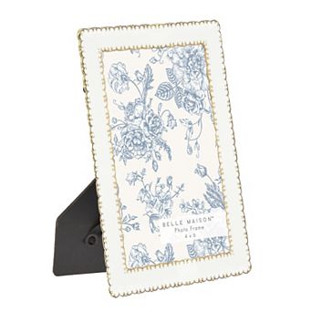 Belle Maison Decorative Enamel 4" x 6" Photo Frame Table Decor