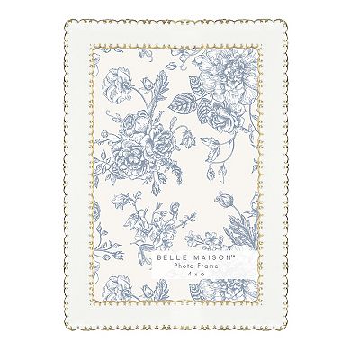 Belle Maison Decorative Enamel 4" x 6" Photo Frame Table Decor