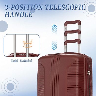 3 pcs Spinner Wheel Luggage Carry on Suitcase
