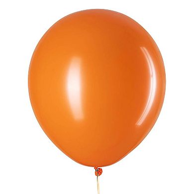 12 Inch Navy Blue and Orange Confetti Latex Balloons for Party Decoration 50 Pcs