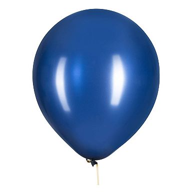 12 Inch Navy Blue and Orange Confetti Latex Balloons for Party Decoration 50 Pcs