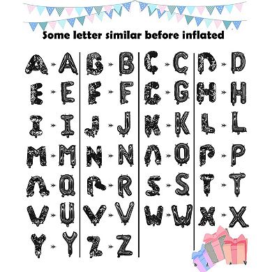 26Pcs 16 Inch A-Z Alphabet Foil Balloons for Birthday Wedding Banner