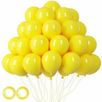 105 pc Yellow 12 Inch Latex Balloons for Birthday Baby Shower and Gender Reveal Party
