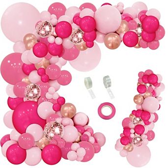 143 pc Pink Gold Balloon Arch Kit for Princess Birthday Baby Shower
