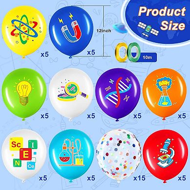 60 Pieces Science Party Balloons Science Latex Balloons Scientist Birthday Classroom Chemistry Lab