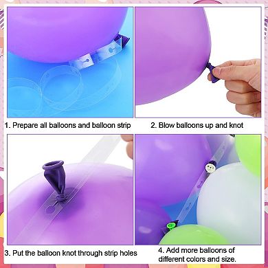134 Pcs Buzz Birthday Balloon Garland Arch Kit Purple Green Silver Star Foil