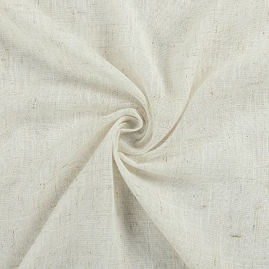 No. 918 Waverly Linen Blend Sheer Tab Top Single Window Curtain Panel