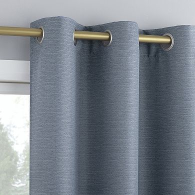 No. 918 Landon Textured Light Filtering Grommet 2 Window Curtain Panels