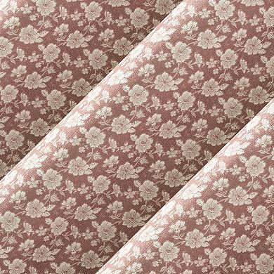 No. 918 Talia Tonal Floral Light Filtering Grommet 1 Window Curtain Panel