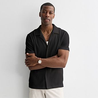 Big & Tall Apt. 9® Knit Button-Up Shirt