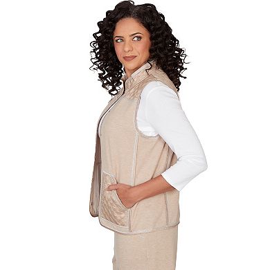Women's Alfred Dunner Quilted Snap-Front Vest