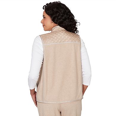 Women's Alfred Dunner Quilted Snap-Front Vest