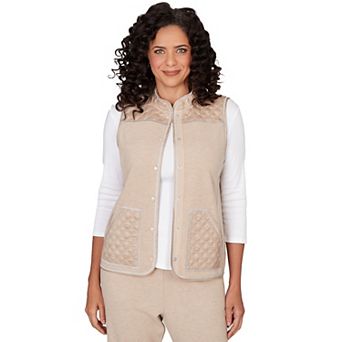 Women's Alfred Dunner Quilted Snap-Front Vest