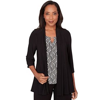 Women's Alfred Dunner Border Print Two-in-One Top