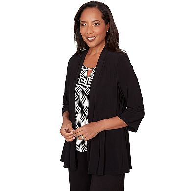 Women's Alfred Dunner Border Print Two-in-One Top