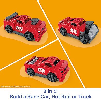 Mega Bloks Build & Go Race Car Block Toy with Rolling Wheels - 26-pc.