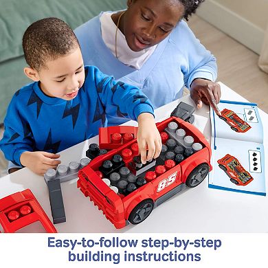 Mega Bloks Build & Go Race Car Block Toy with Rolling Wheels - 26-pc.