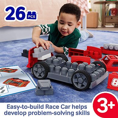 Mega Bloks Build & Go Race Car Block Toy with Rolling Wheels - 26-pc.