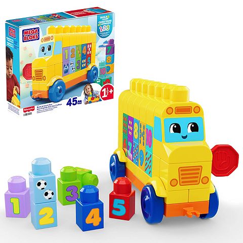 Детские конструкторы Mega Bloks First Builders Build & Count Bus Block Toy 45 pc