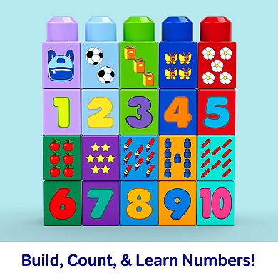 Mega Bloks First Builders Build & Count Bus Block Toy 45-pc.