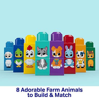 Mega Bloks First Builders Build & Match Animal Tractor Block Toy 30-pc.