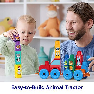 Mega Bloks First Builders Build & Match Animal Tractor Block Toy 30-pc.