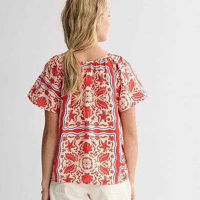 Women's Sonoma Goods For Life® Silk-Like Flutter Sleeve Top