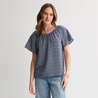 Women's Sonoma Goods For Life® Silk-Like Flutter Sleeve Top