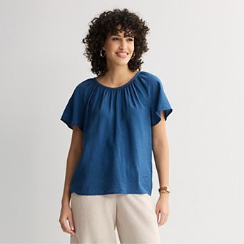 Women's Sonoma Goods For Life® Silk-Like Flutter Sleeve Top