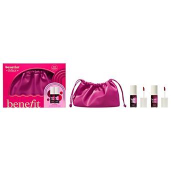 Benefit Cosmetics Benetint Bliss Liquid Lip + Cheek Blush Stain Duo Makeup Gift Set